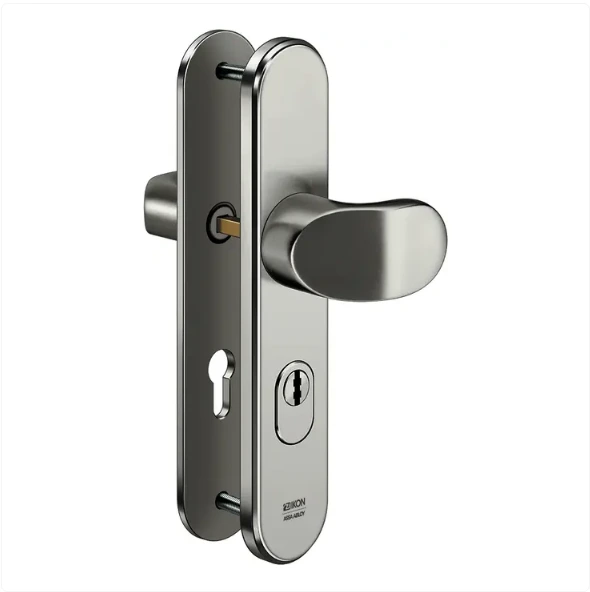 IKON S408 Stahl-Schutzbeschlag mit Zylinderabdeckung und Winkelknauf